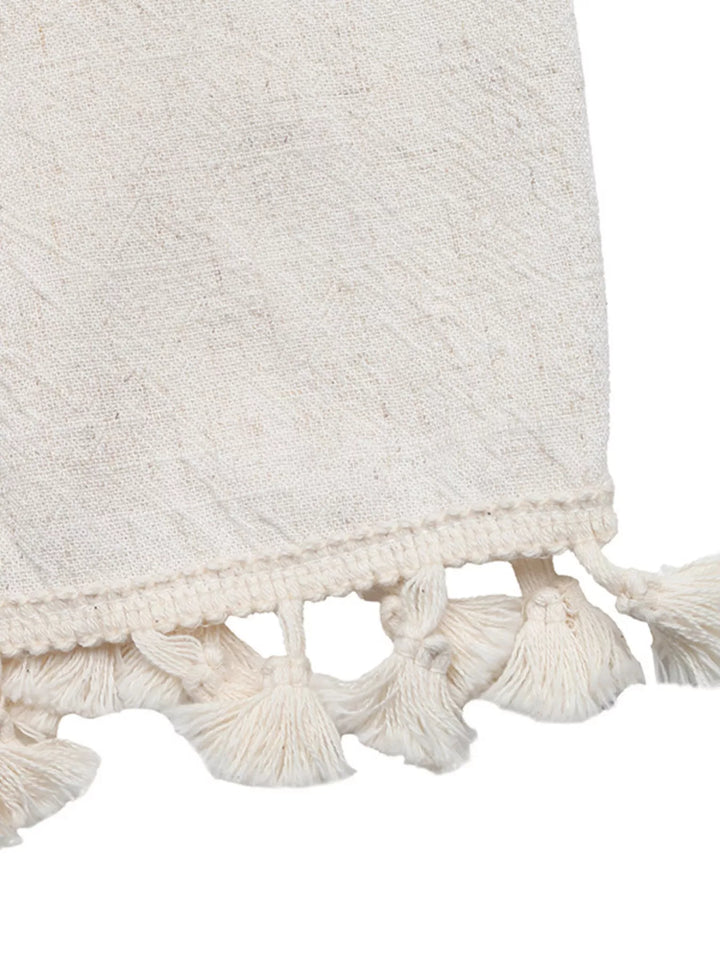 Tie Strap Tassel Hem Romper