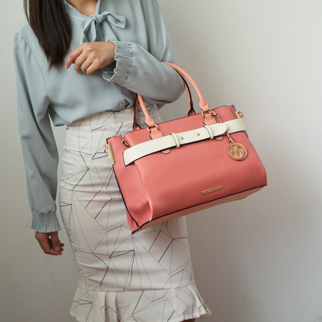 Coral Mkf Jamie Womens Satchel Bag By Mia K