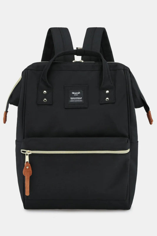 A-Navy/Pink Himawari Waterproof Canvas Backpack Bag With Side Pockets