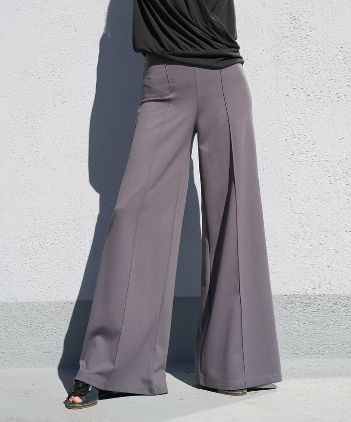 Ponte Wide Leg Full Length Pants