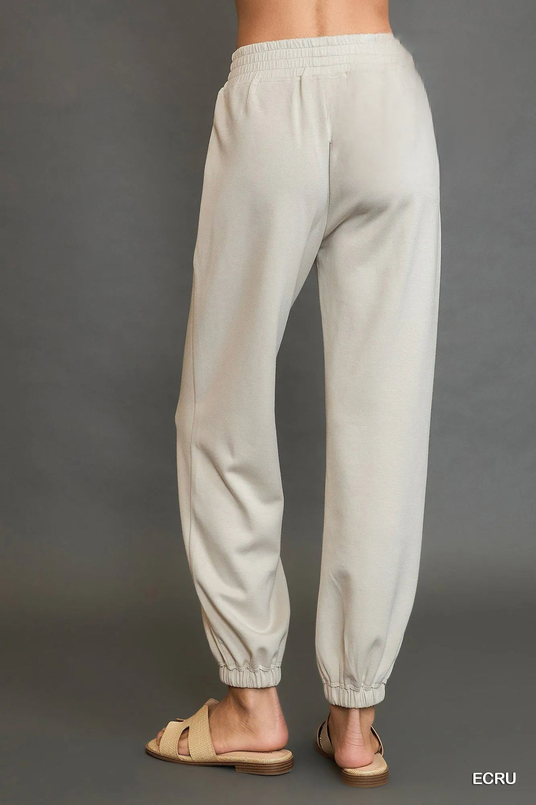 Umgee Drawstring Jogger Pants With Front Seam Detail 3