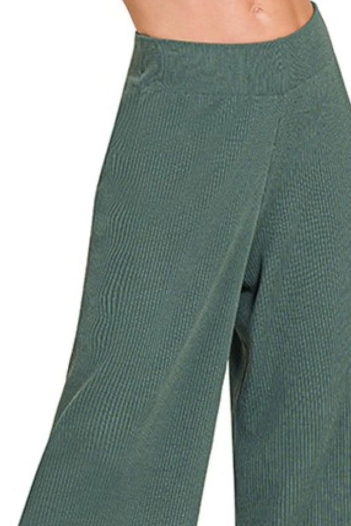 Ash Jade Zenana Viscose Ribbed Sweater Pants 3