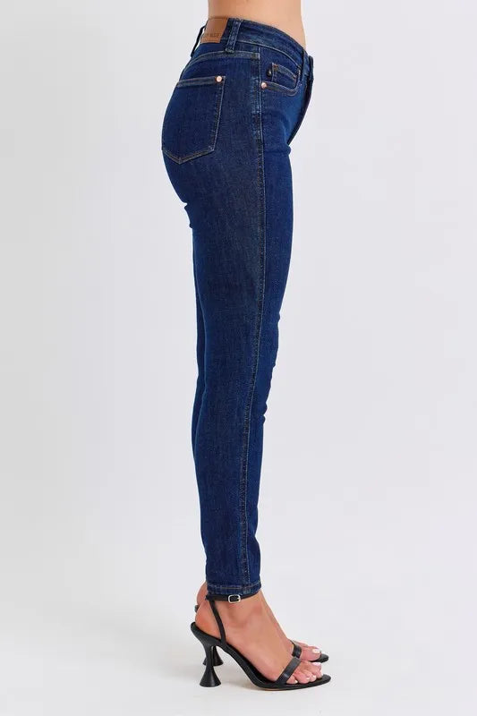Dk Judy Blue Full Size Mid Rise Tummy Control Classic Skinny Jeans Plus Size