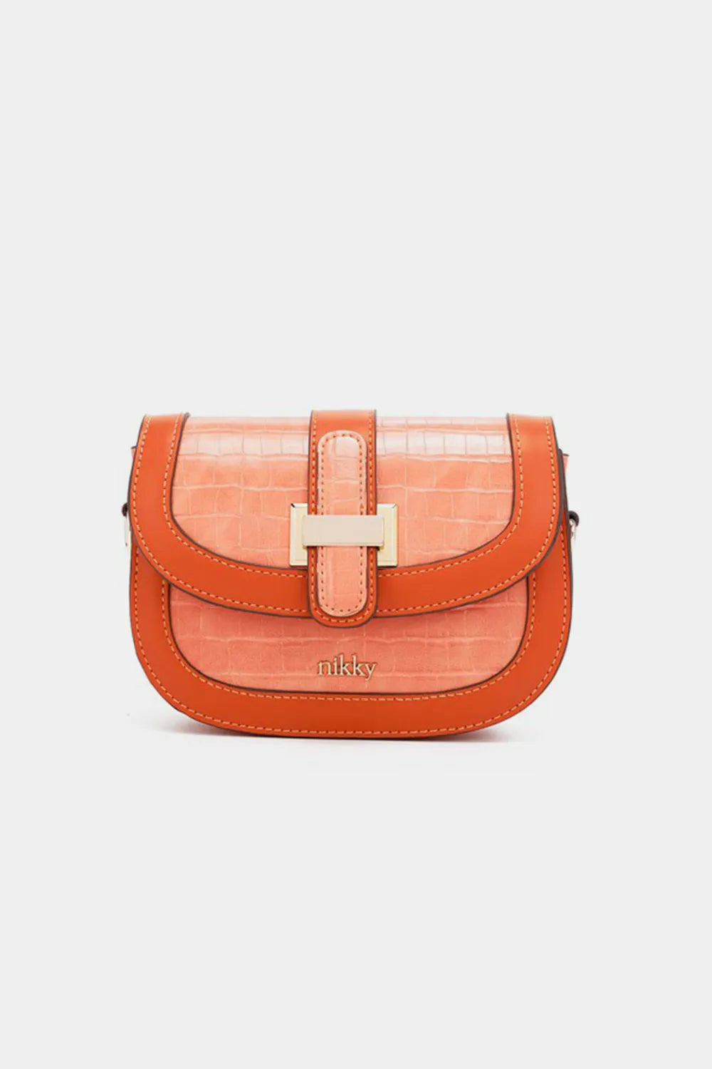 Lavender Nicole Lee Usa Croc Embossed Crossbody Bag