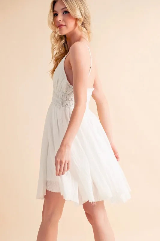 Aemi Co Lace Detail Mini Cami Dress 1