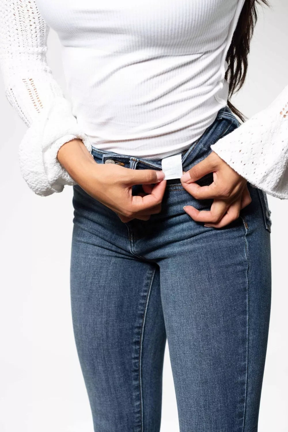 Md Judy Blue High Waist Skinny Jeans With Destroy Shark Bit Hem