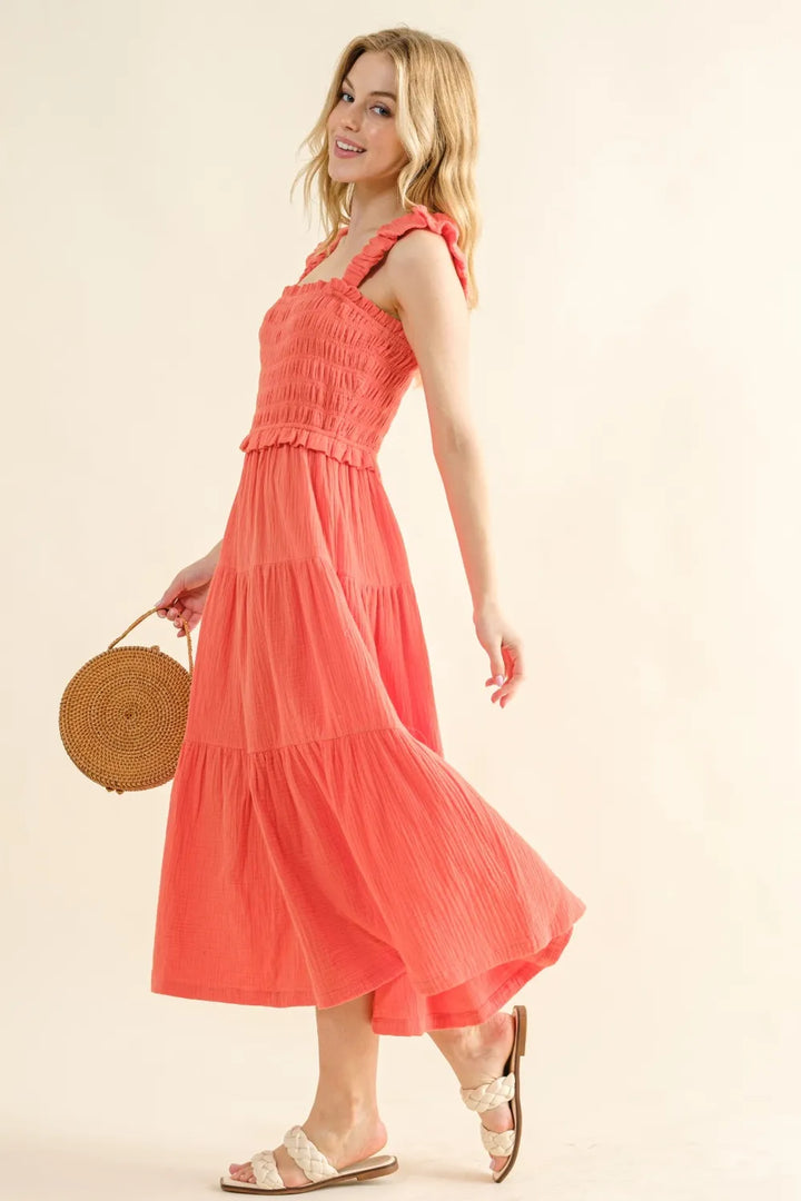 Camellia And The Why Smocked Ruffled Tiered Dress 1