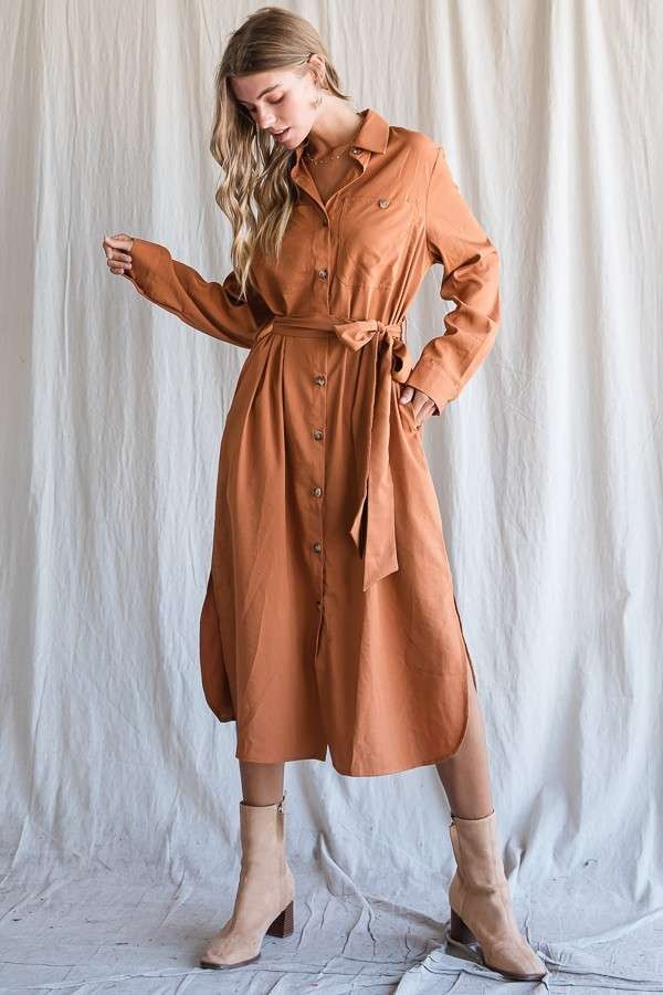 BLACK Button Down Shirt Long Dress Plus 30 545P