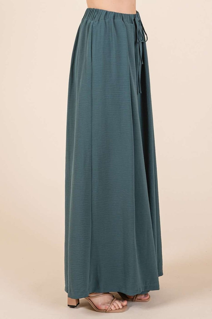 Hunter Green Mittoshop Pleated Wide Leg Pants