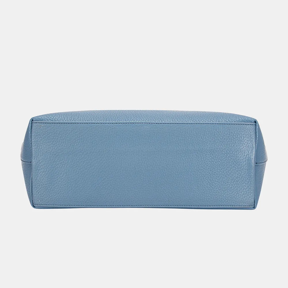 Blue David Jones Pu Leather Tote Bag 1