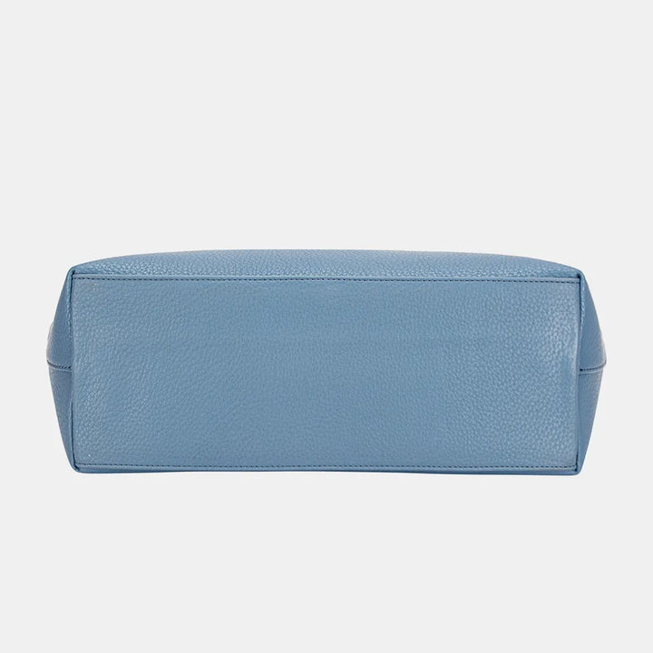 Blue David Jones Pu Leather Tote Bag 1