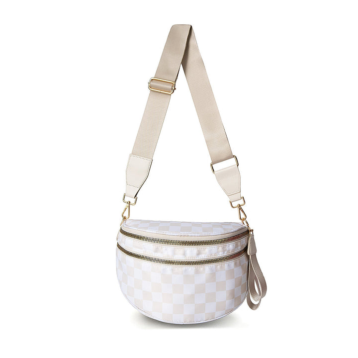 Frankie Oversize Double Zip Print Crescent Sling 1