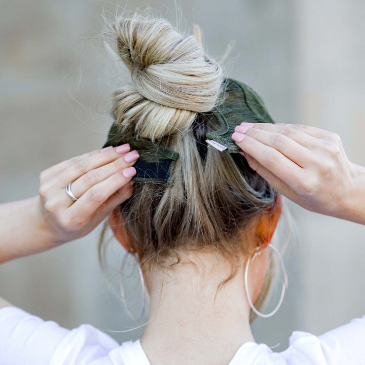 Distressed Messy Bun Caps Adjustable
