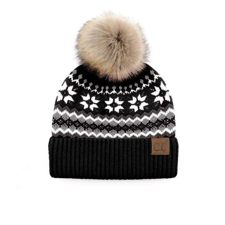 C C® Nordic Fair Isle Pom Beanie Hat