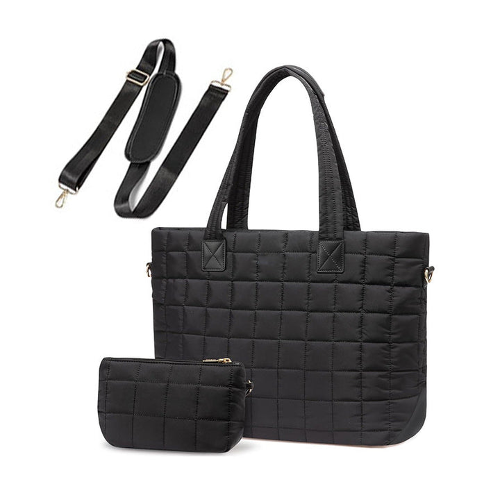 Mila Quilted Traveler Tote With Mini Clutch 1
