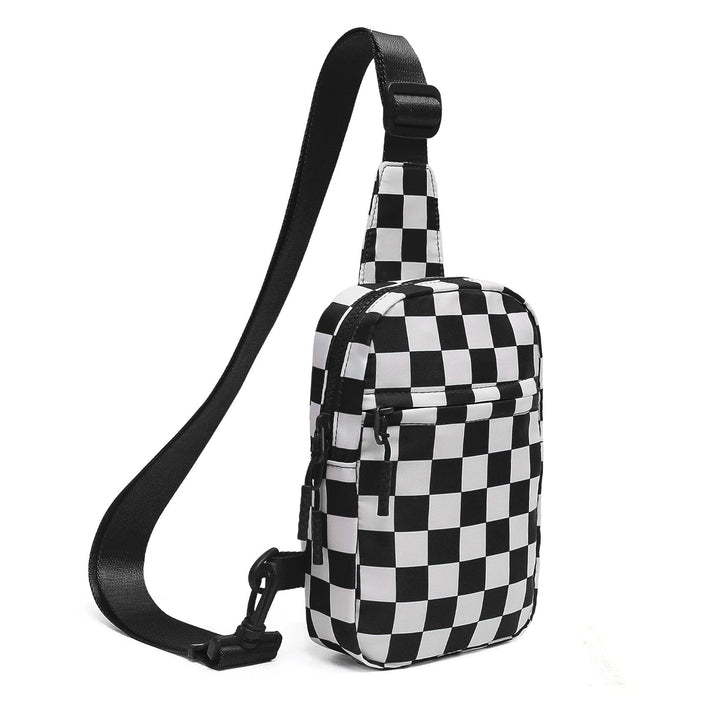 Kenzie Nylon Checkered Sling Bag 1
