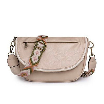 Callie Fold Over Leather Crossbody Sling Bag 1