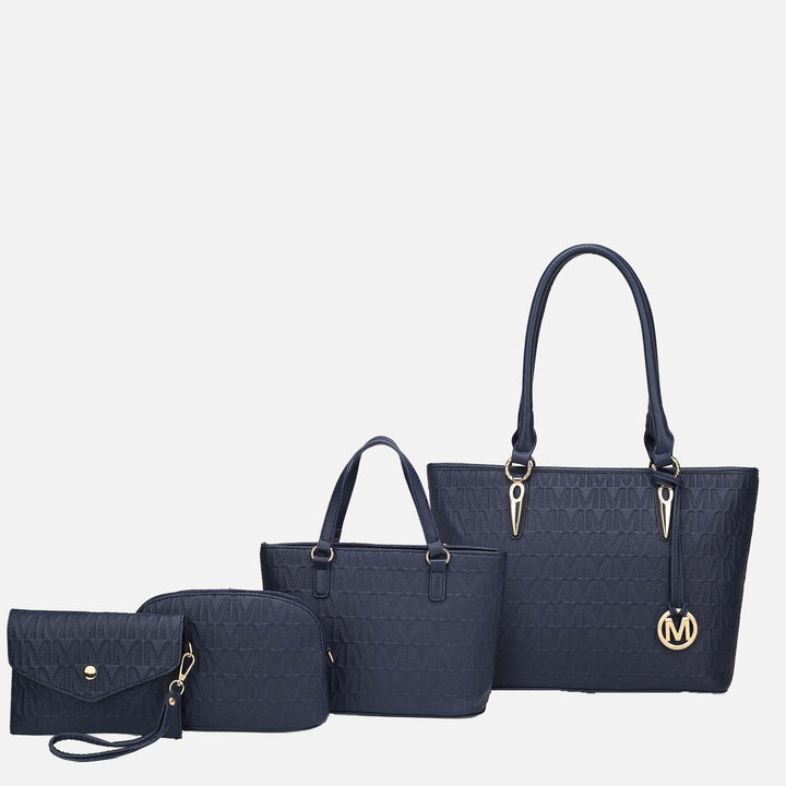 Black MKF Collection By Mia K Edelyn Signature Tote Bag And Set
