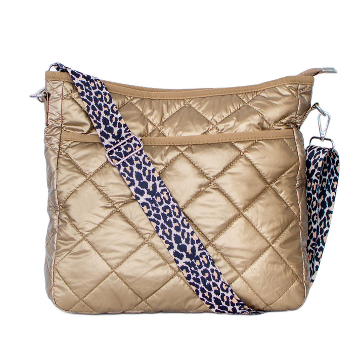 Jenna Quilted Puffer Leopard Crossbody Bag 1