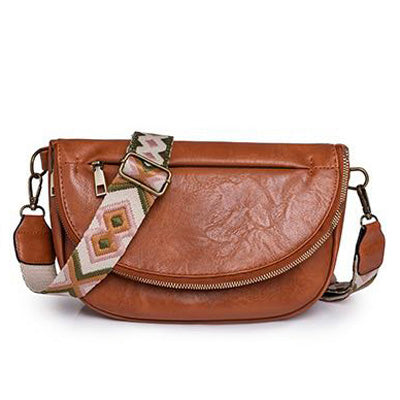 Callie Fold Over Leather Crossbody Sling Bag 1