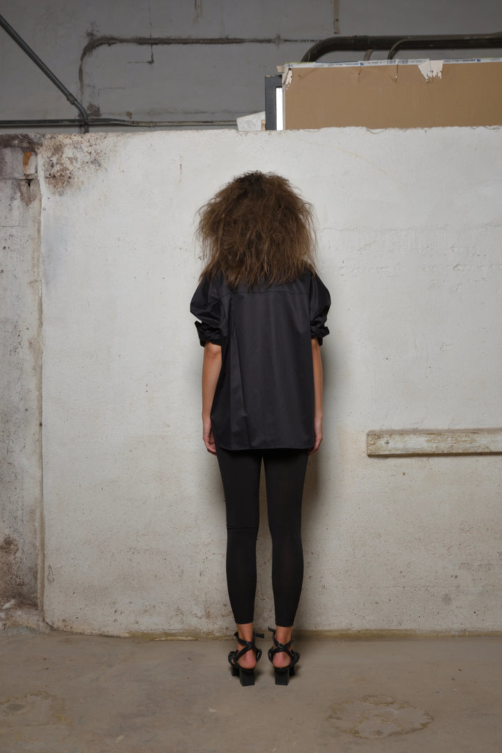 White/Black 2 Tone Boxy Shirt