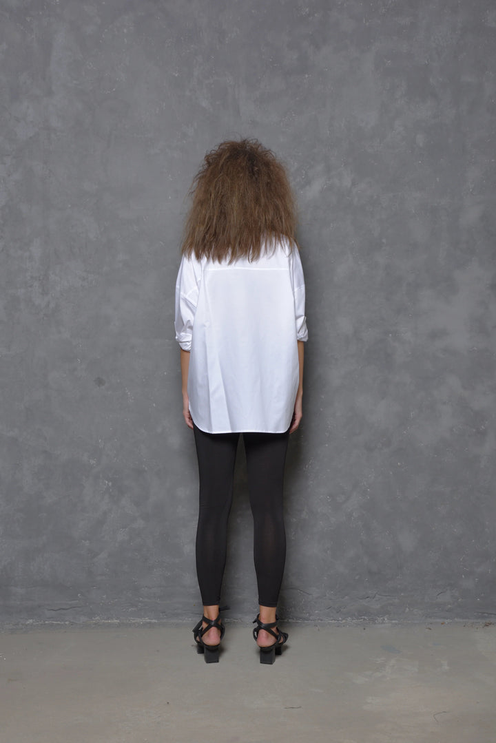 White/Black 2 Tone Boxy Shirt