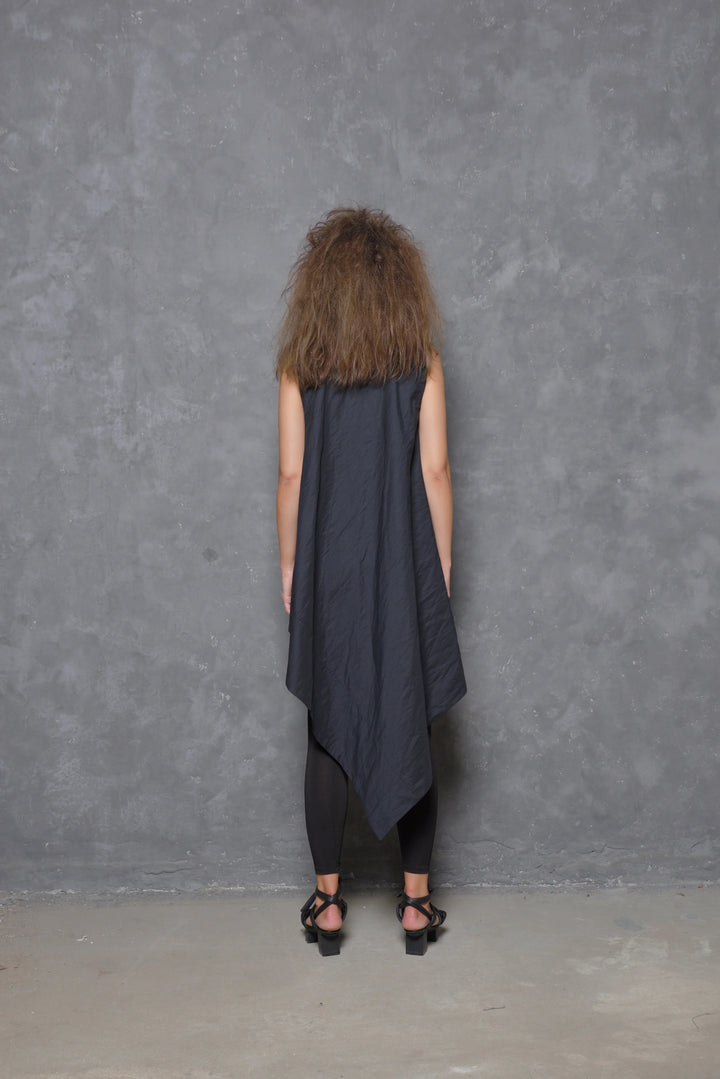 Sleeveless Asymmetrical Tunic Shirt