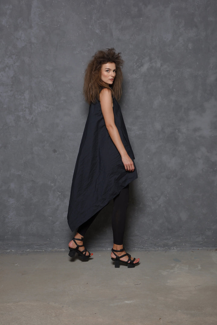 Sleeveless Asymmetrical Tunic Shirt