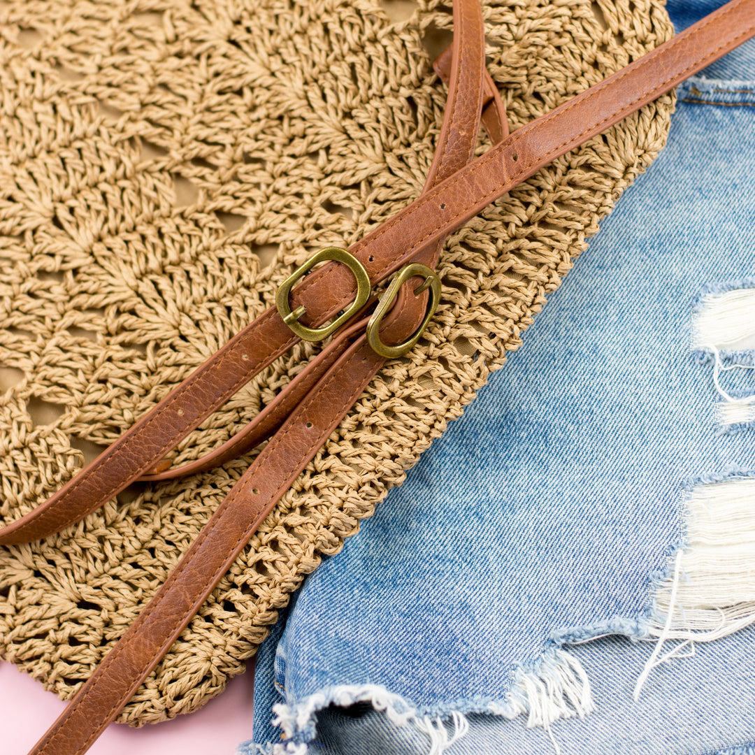 Woven Straw Backpack 1