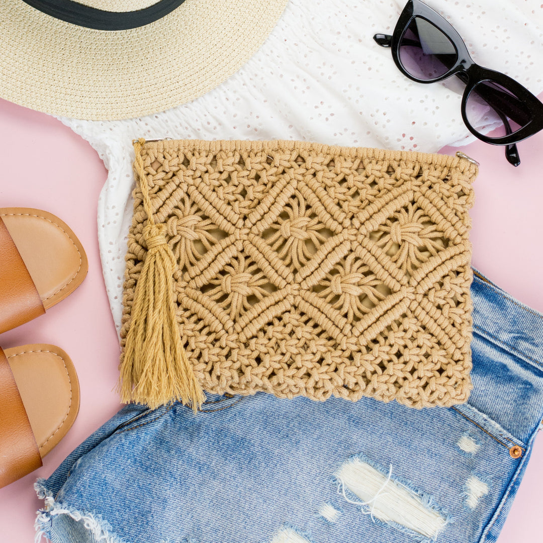 Macrame Tassel Clutch 1