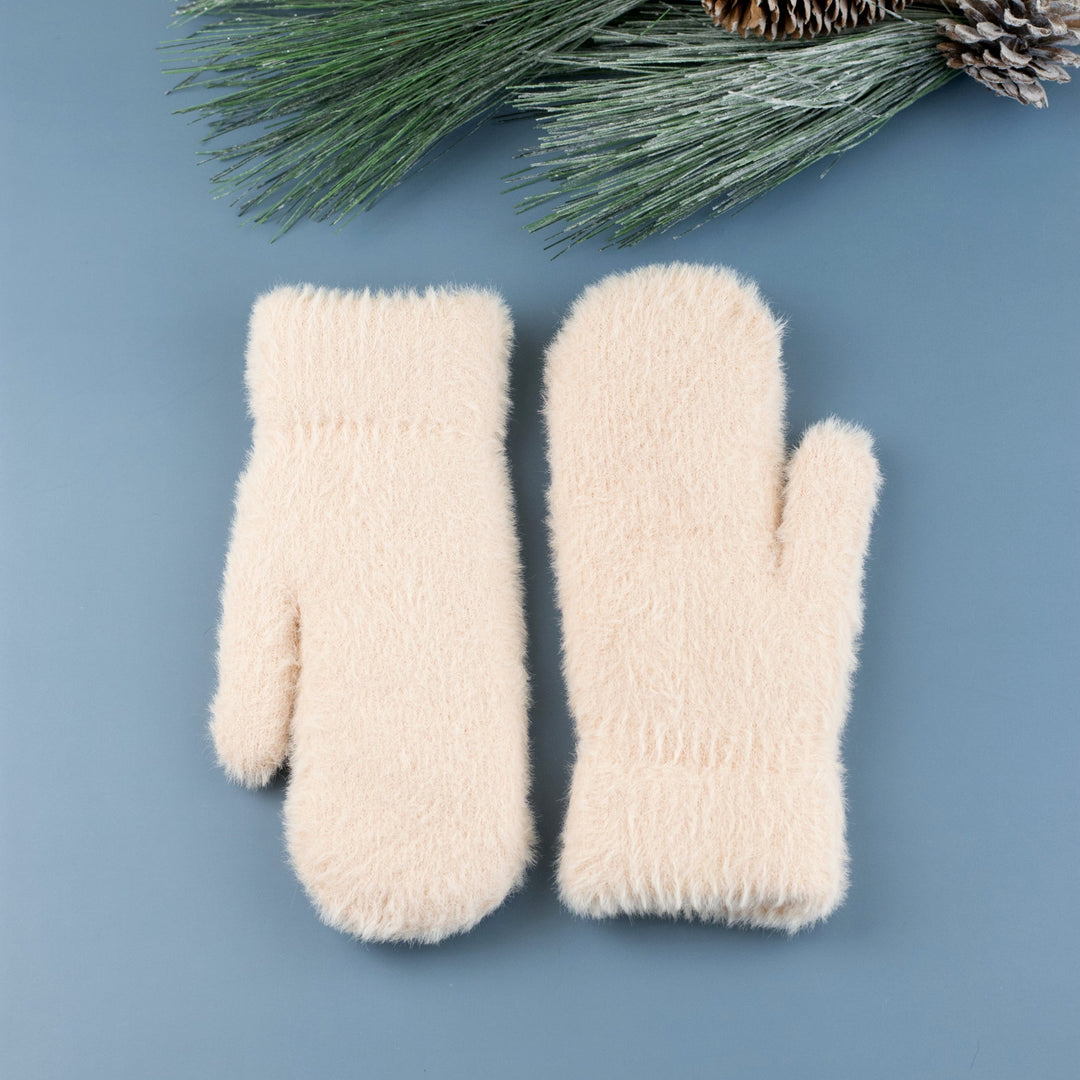 Plush Fur Lined Mittens 1