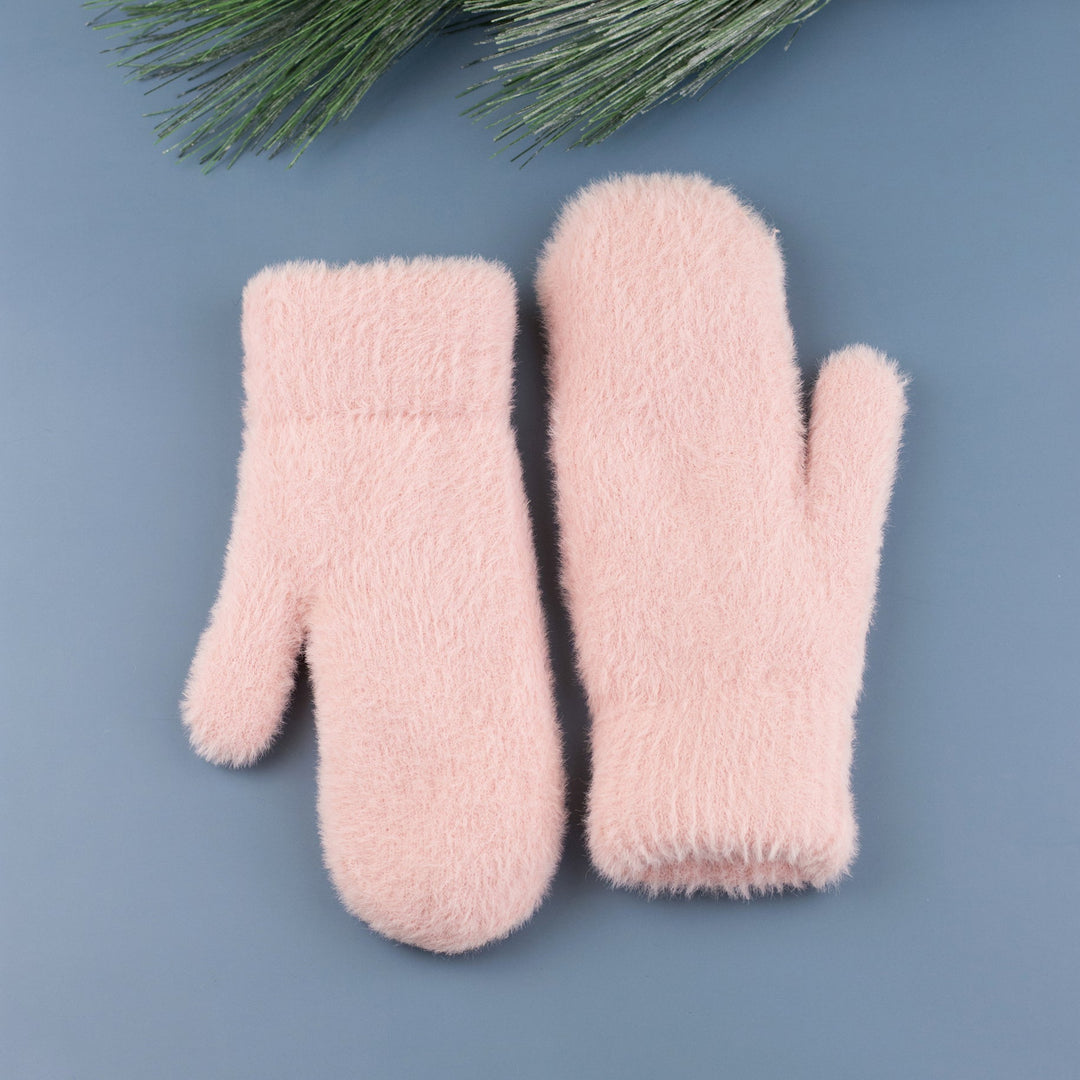 Plush Fur Lined Mittens 1
