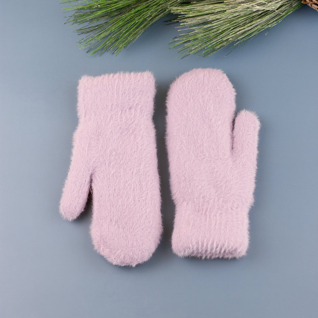 Plush Fur Lined Mittens 1
