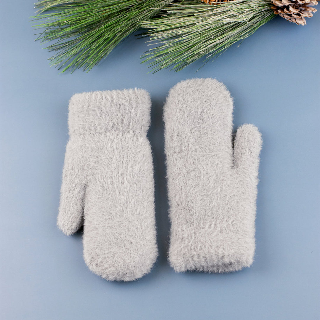 Plush Fur Lined Mittens 1