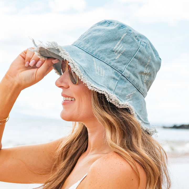 Light_Wash Denim Bucket Hat 1