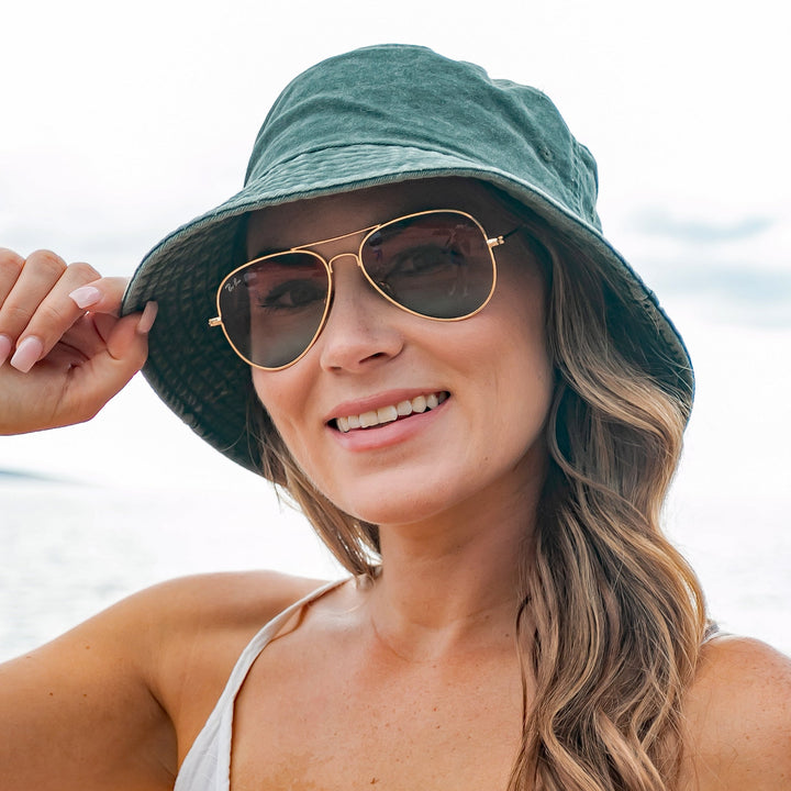 Berry Distressed Bucket Hats