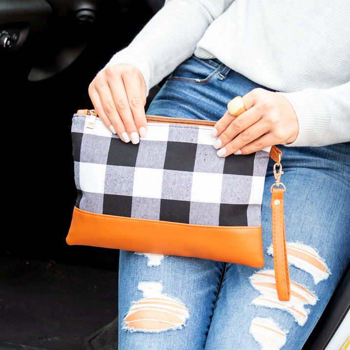 Buffalo Plaid Clutch 1