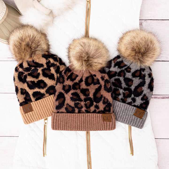 Mocha C C® Leopard Beanie