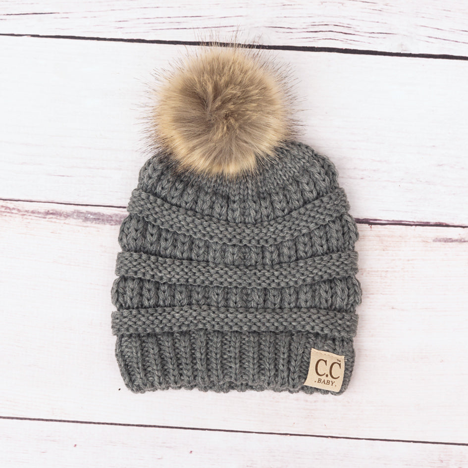 Mint C C® Baby Fur Pom Beanie