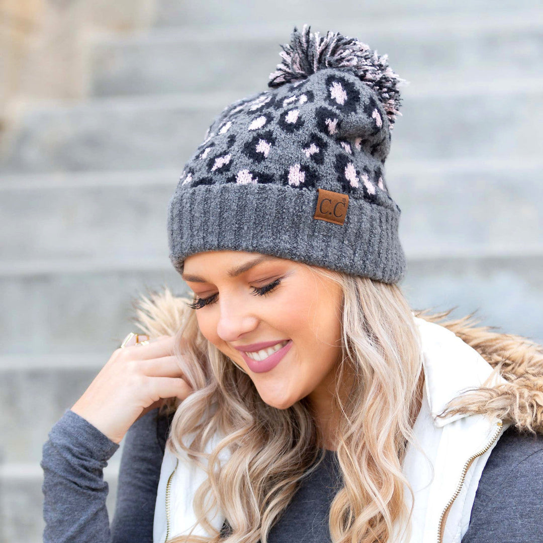 C C® Leopard Pom Beanie