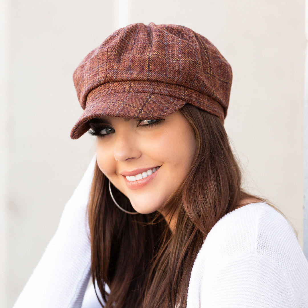 Black Tweed Newsboy Hats