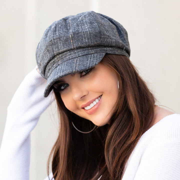 Rust Tweed Newsboy Hats