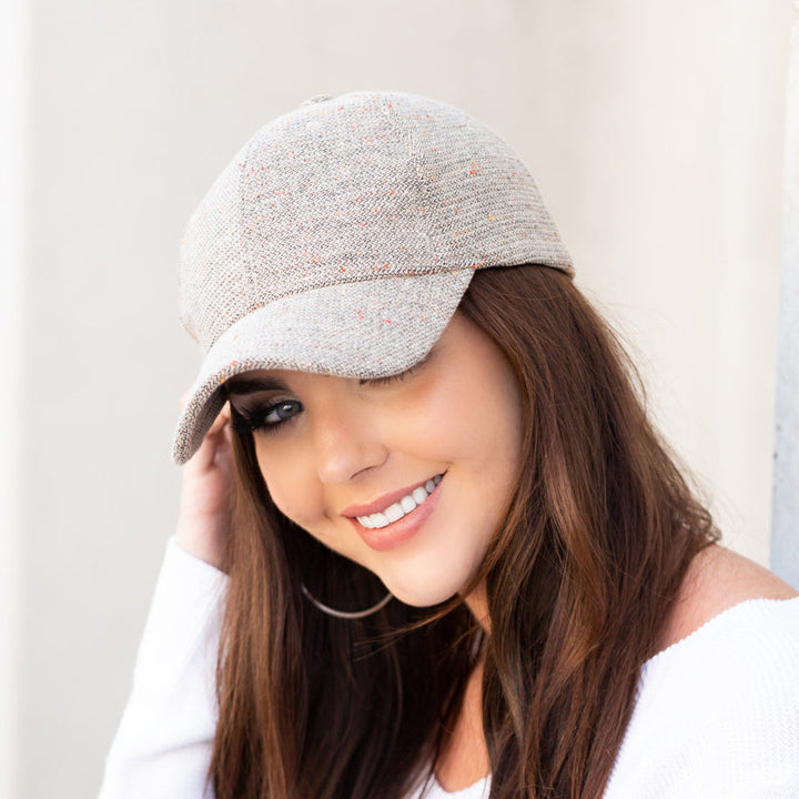Smokey Gray Autumn Tweed Ball Caps