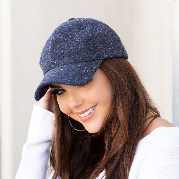 True Black Autumn Tweed Ball Caps