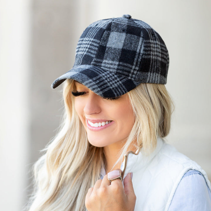 Tan Fall Plaid Ball Caps 1