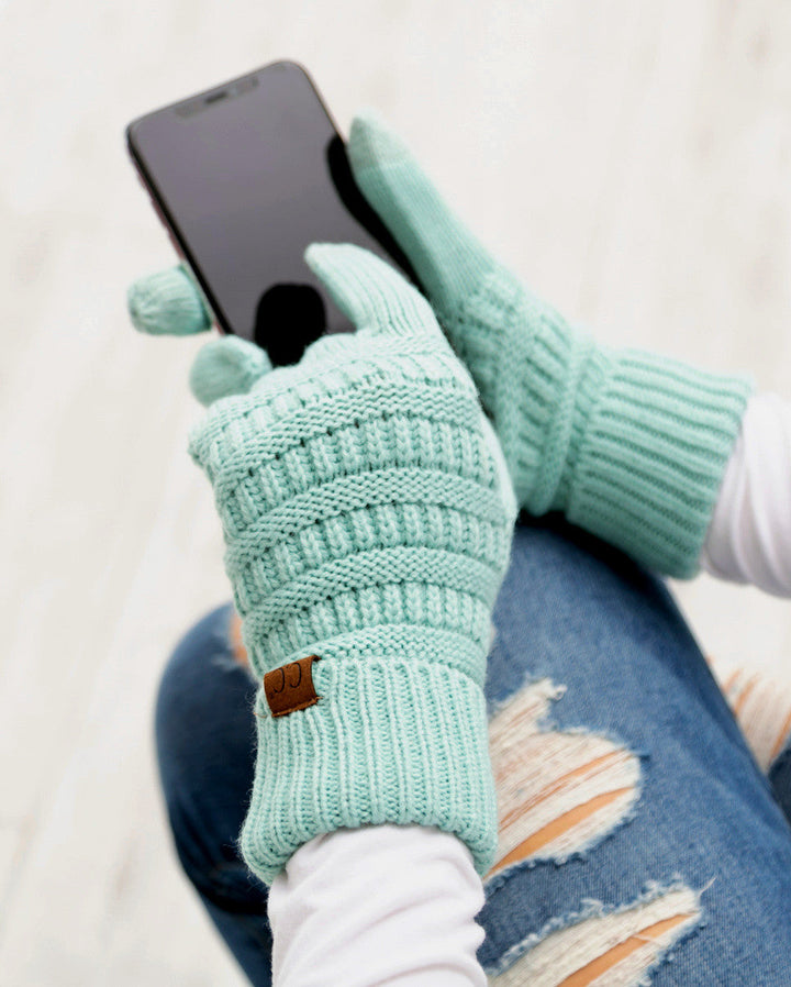 Light Melange Gray C C® Knit Touch Gloves