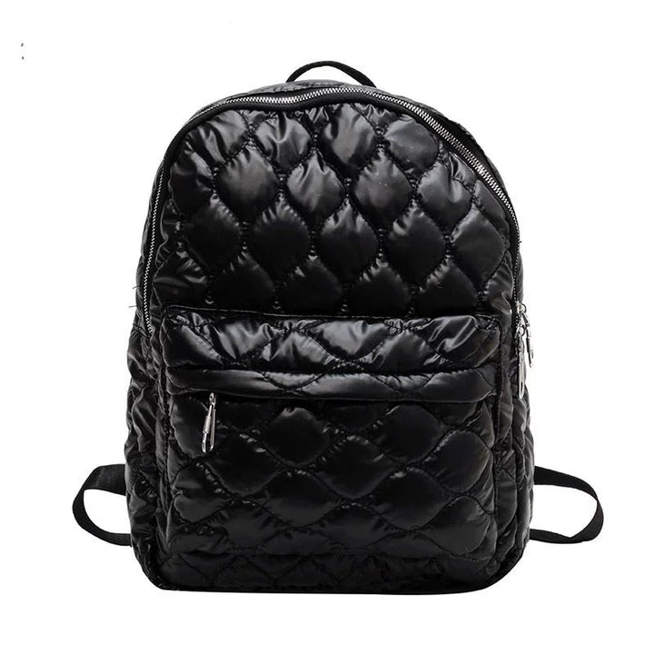 Jade Metallic Puffer Backpack 1