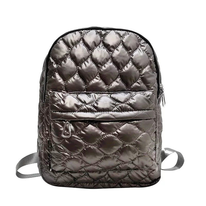 Jade Metallic Puffer Backpack 1