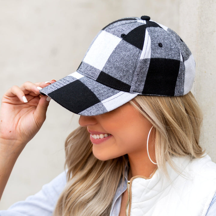 White Buffalo Fall Plaid Ball Caps 1