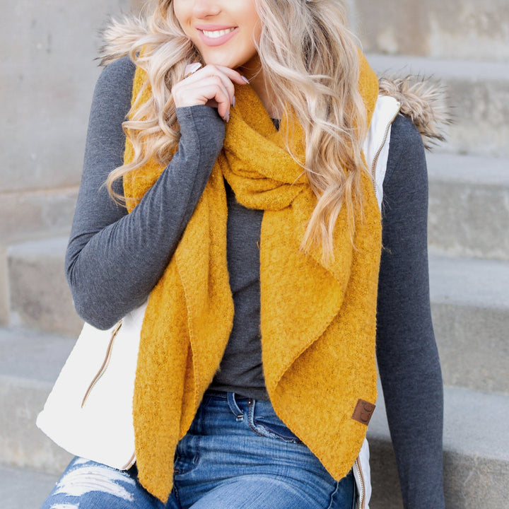 White C C® Draped Scarves